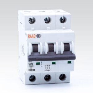 کلید مینیاتوری 3 پل 20 آمپر | 10 کیلوآمپر | AC | تیپ C